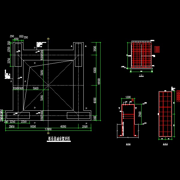 一份塔吊桩基础课程设计(CAD图纸)