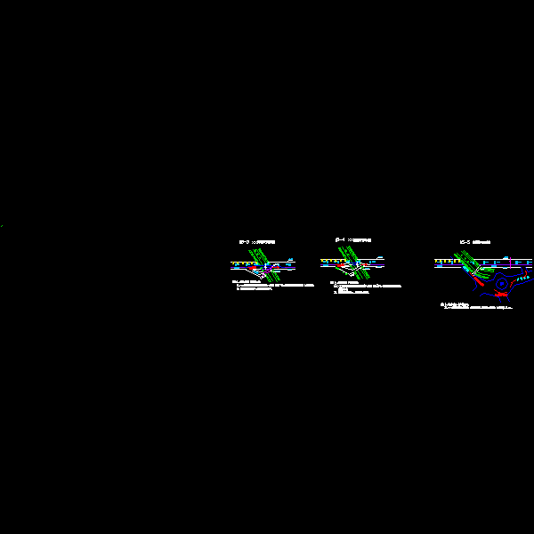 图5-3、图5-4、5-5xx沟、x沟、x河便桥处便道处理平面图.dwg