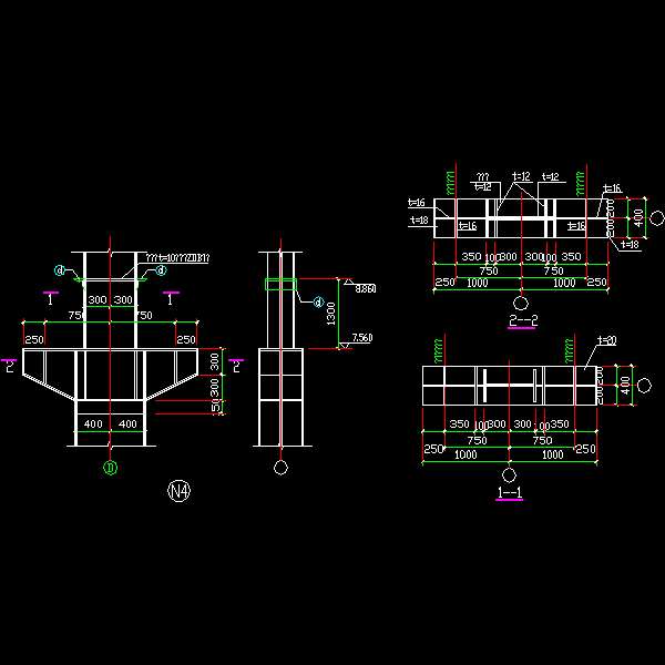 一份腹板加强节点构造详细设计CAD图纸