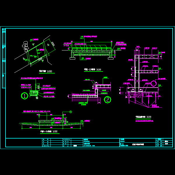 景观平桥施工CAD详图纸(dwg)