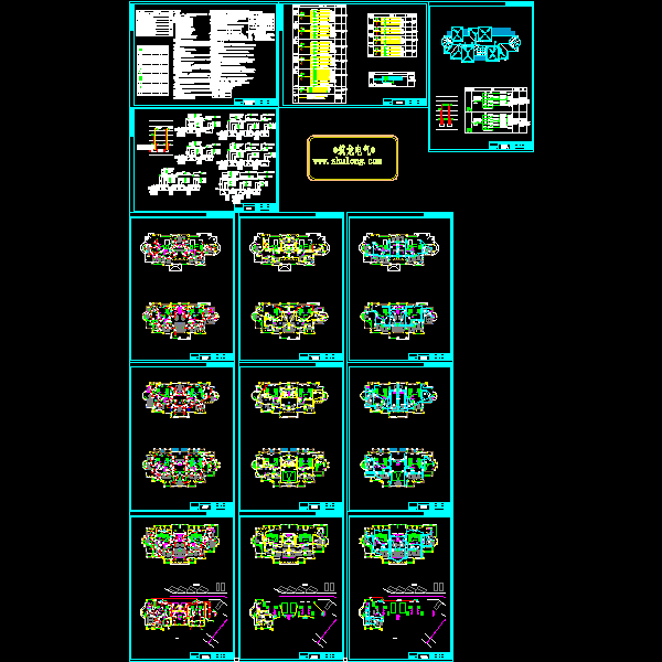 6层住宅楼电气CAD施工图纸