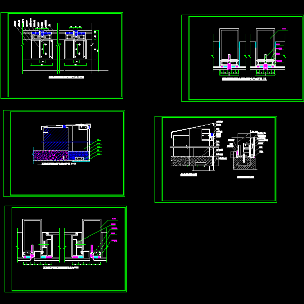 一份隐框幕墙节点CAD大样图纸