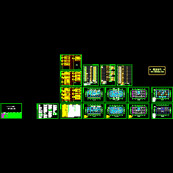 小区16层住宅楼电气CAD施工图纸(可视对讲系统)