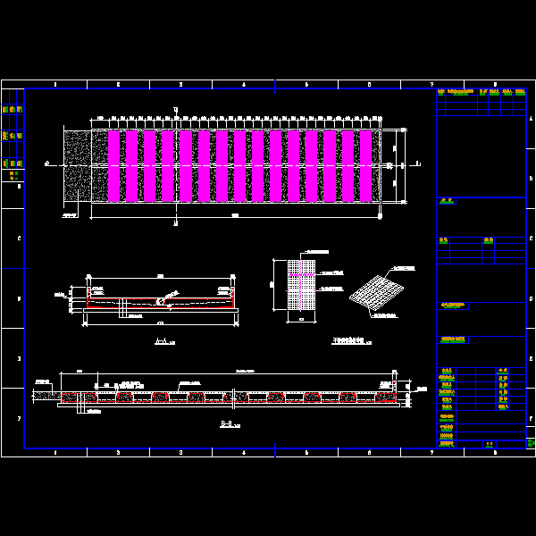 钢格栅结构CAD施工图纸(dwg)