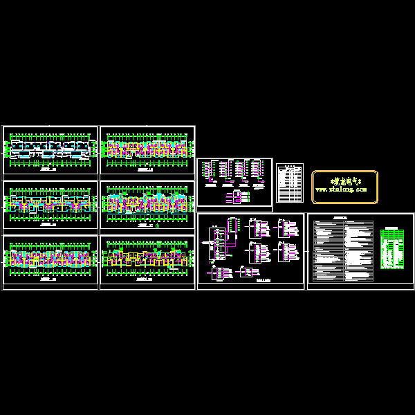 6层小区住宅楼电气CAD施工图纸(TN-S)