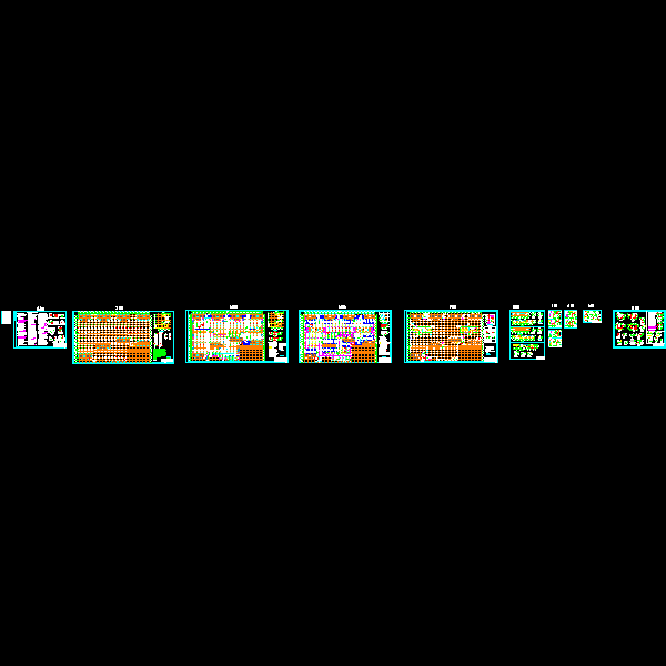 两万平米框架结构地下车库结构CAD施工大样图(dwg)(乙级桩基础)