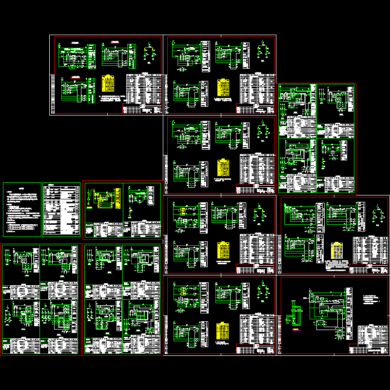 各种水泵控制原理CAD图纸(dwg)