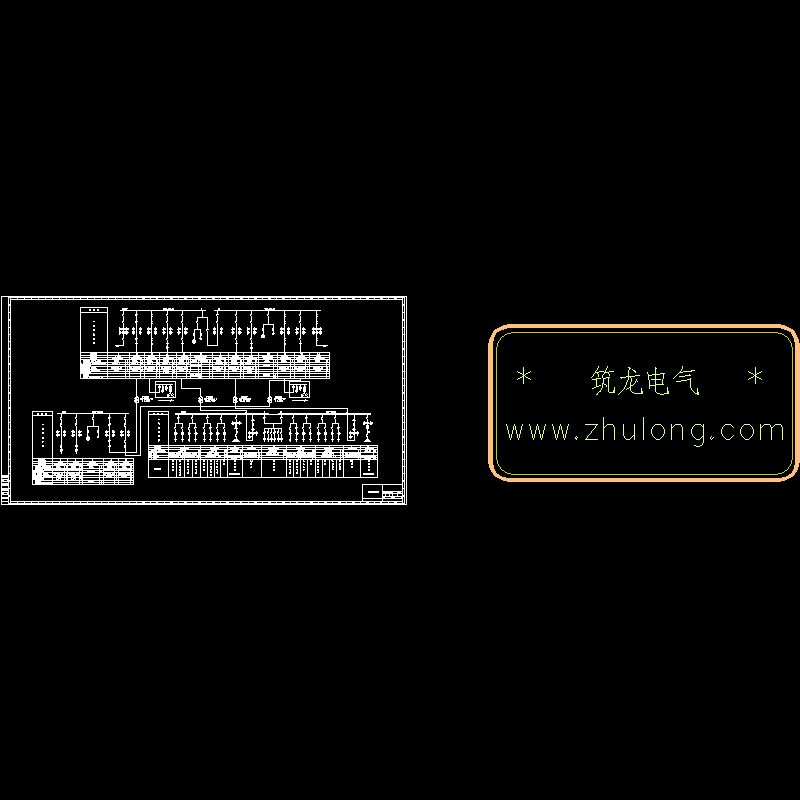 煤矿配电系统原理CAD图纸(dwg)