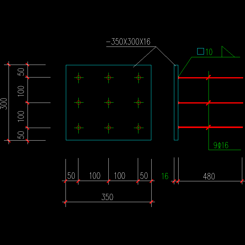 锚栓节点构造CAD详图纸(5)(dwg)