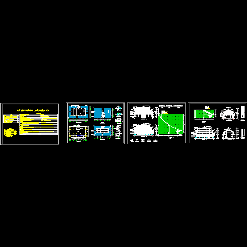钟寺大雄宝殿建筑施工CAD图纸(平面图)(dwg)