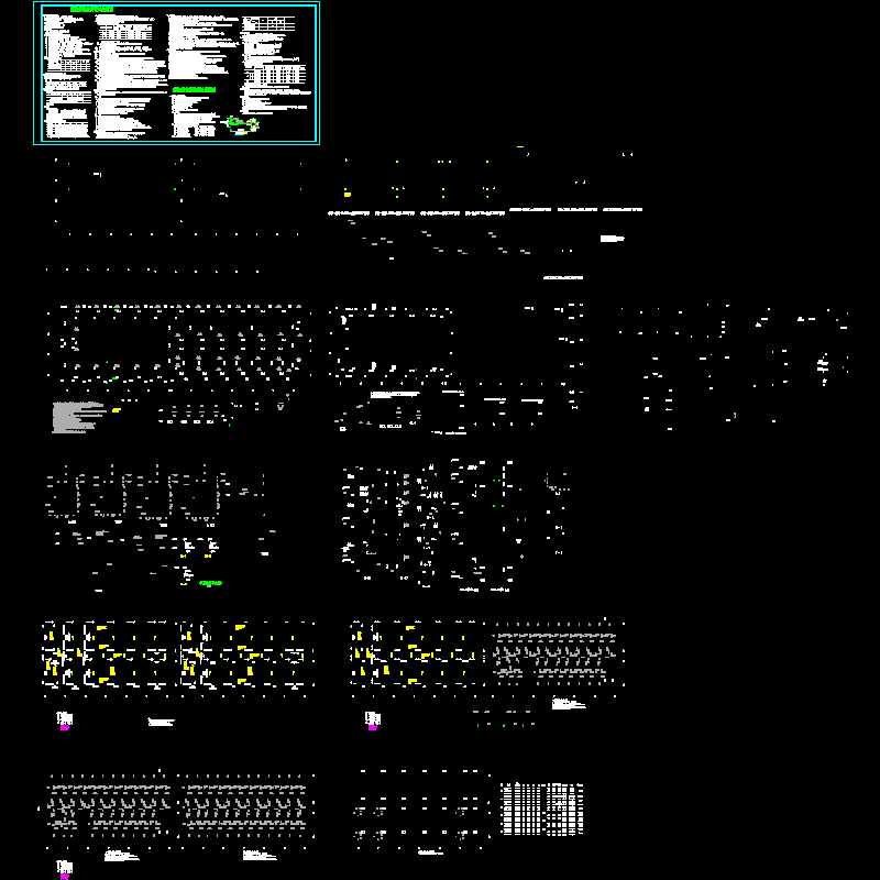 [CAD图]框架车间结构设计说明(dwg)