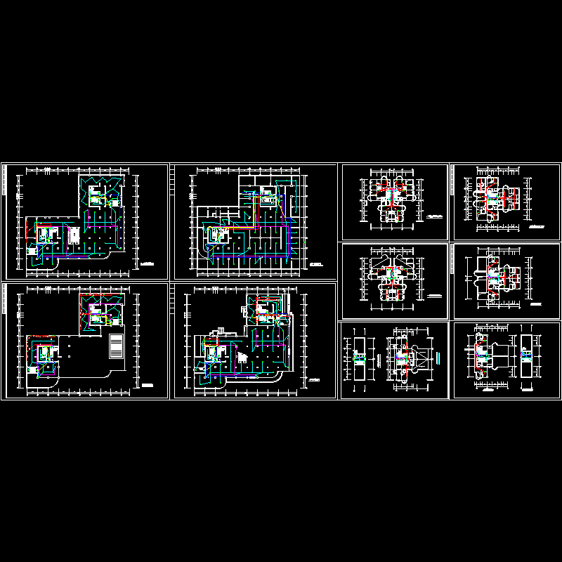 商住楼消防报警平面CAD图纸(dwg)