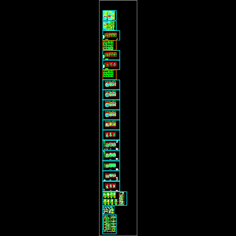 11层住宅结构CAD施工图纸(dwg)(6度抗震)(二级结构安全)