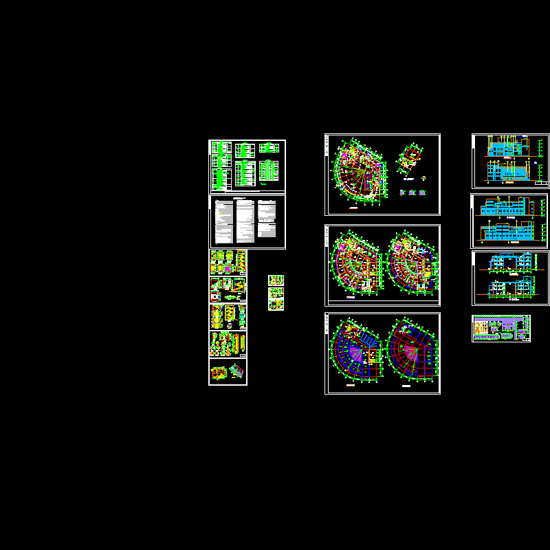 3层山水华庭酒店建筑施工CAD图纸(现代风格)(dwg)