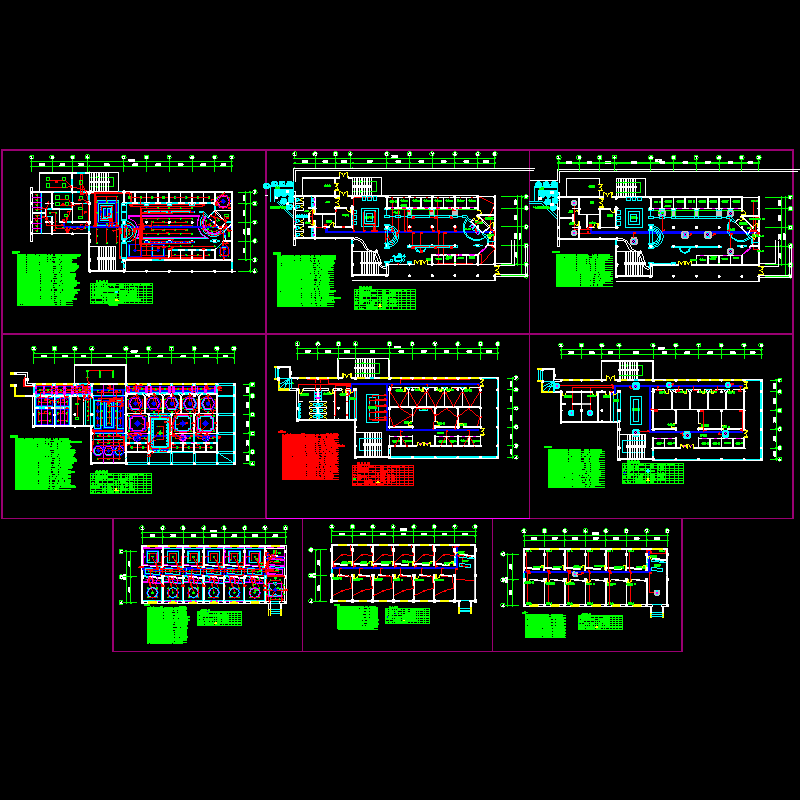 五星级标准茶馆电施CAD图纸(dwg)