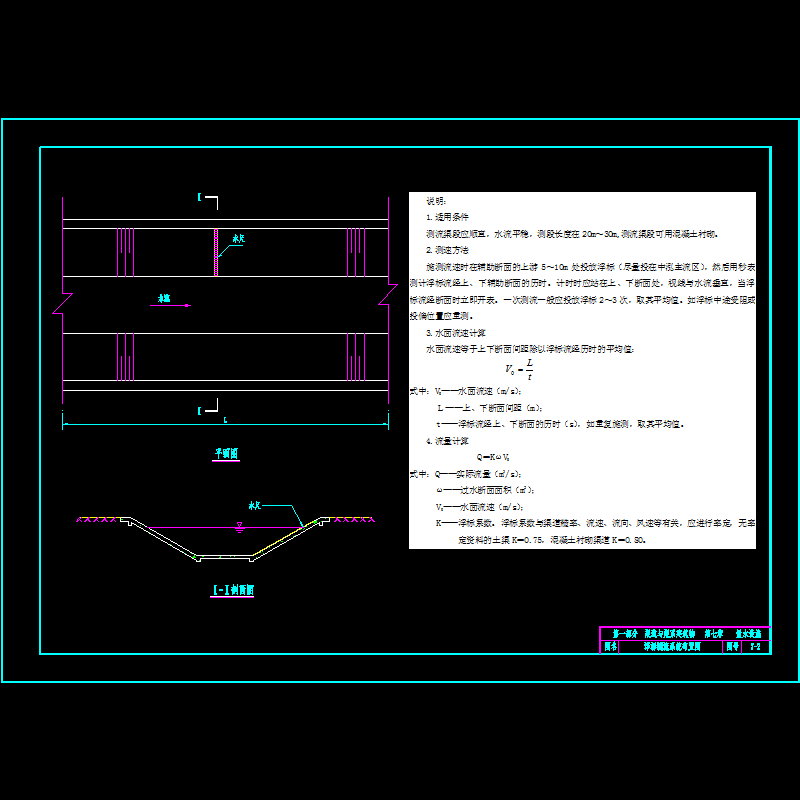 浮标测流系统布置CAD图纸(dwg)