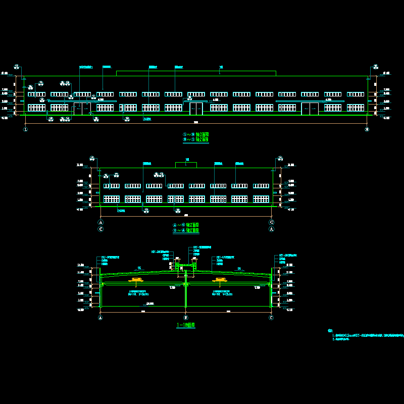 结施-04围护立面图 剖面图.dwg