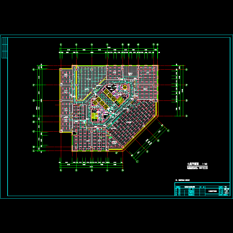 7层照明平面图纸(F10电CAD施工图纸—照明)(dwg)