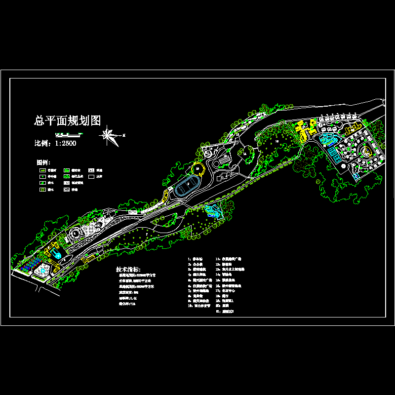 野外素质拓展乐园规划设计平面CAD图纸(cad)(dwg)