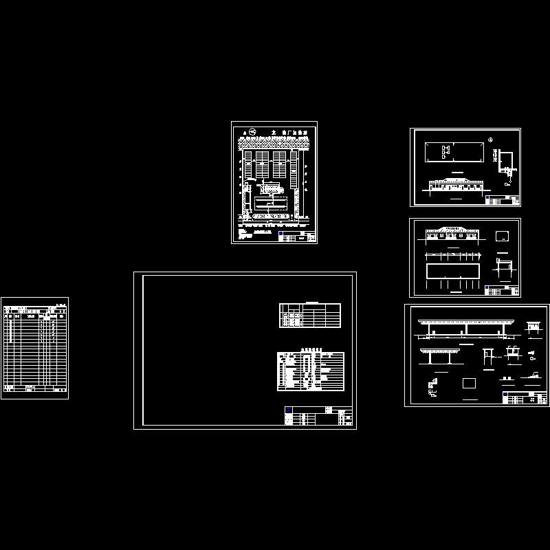 采油厂加油站建筑施工CAD图纸(dwg)