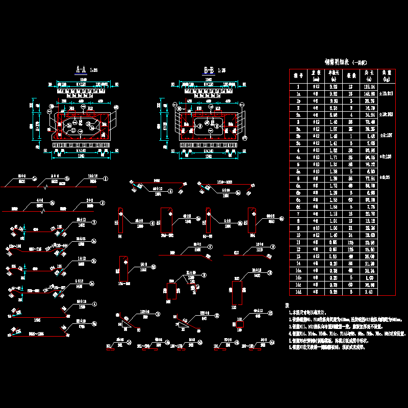 018-边板普通钢筋构造图2（c＝0、α＝30）.dwg