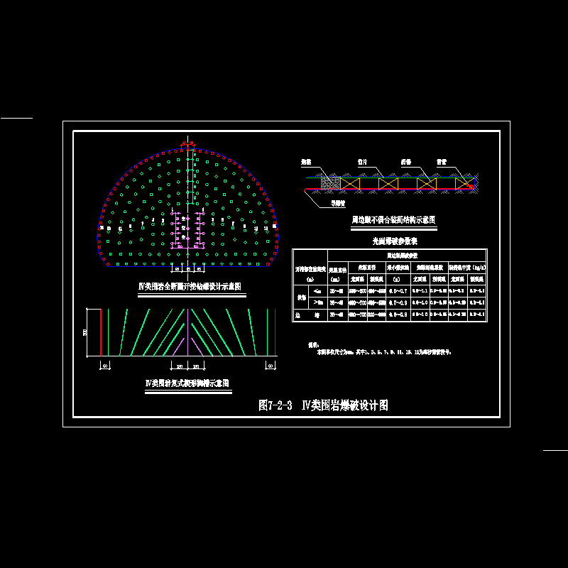 4类围岩段全断面开挖爆破设计图.dwg