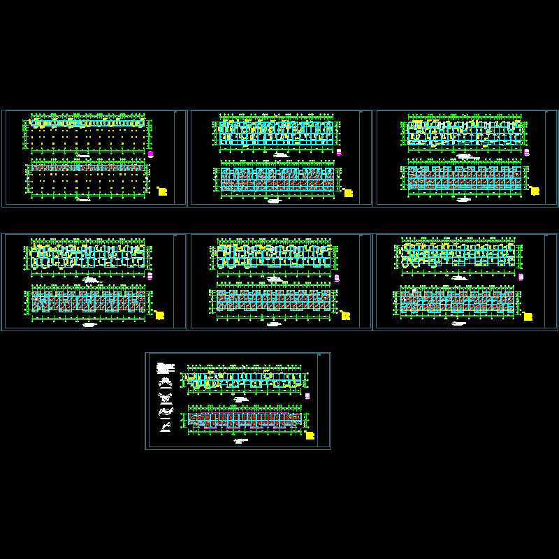 住宅部分结构设计CAD图纸(梁配筋图).dwg