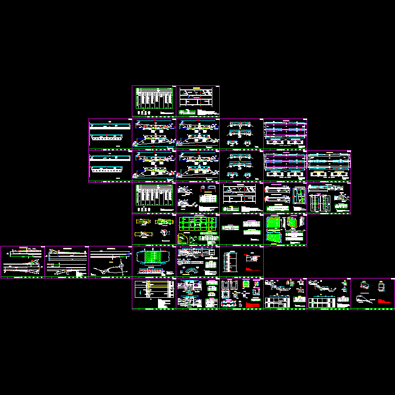 一套高速公路路面设计dwg格式CAD图纸