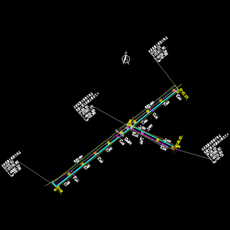 多路幅宽度双向两车道排水工程设计全套cad图纸