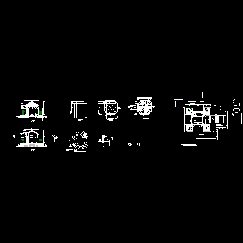 八角亭图纸 - 1