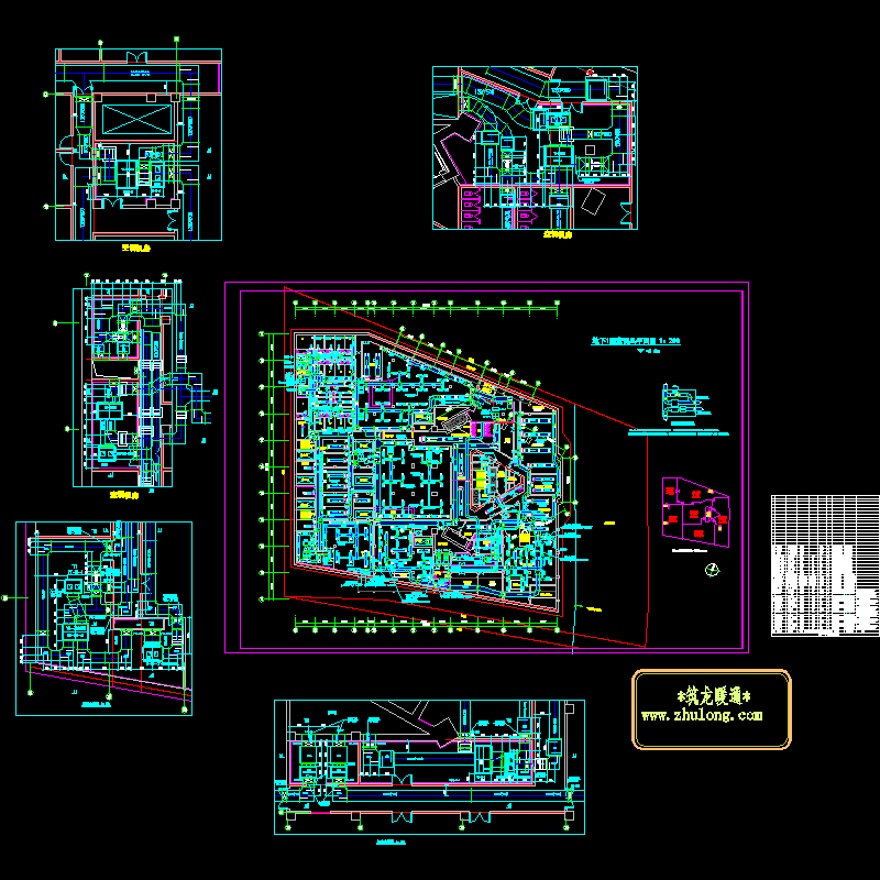 酒店地下空调设计dwg格式CAD图纸(施工方案图)