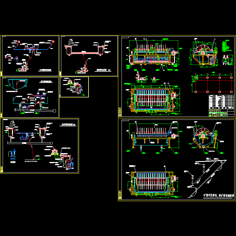 80平方米陶瓷真空过滤机总CAD图纸(dwg)