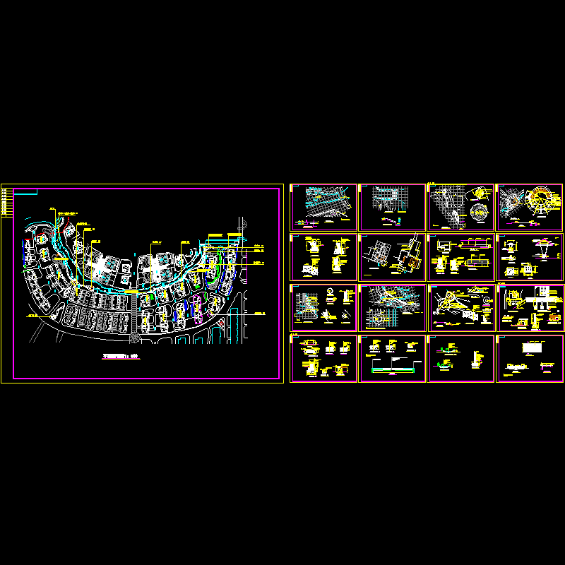 小区景观施工CAD图纸全套(普通住宅)(dwg)