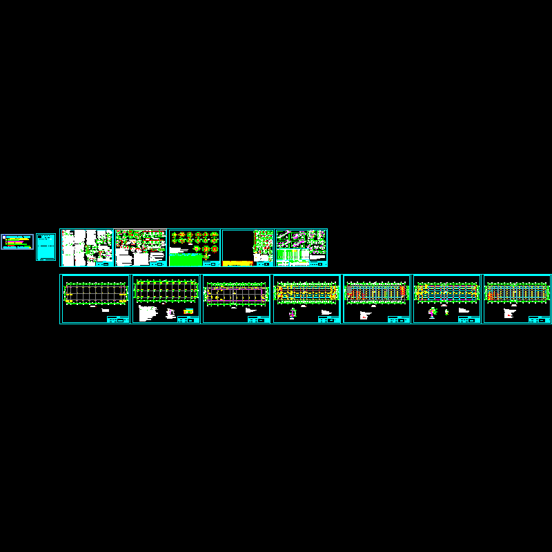 2层商铺结构施工CAD图纸，共12张(dwg)(6度抗震)(丙级桩基础)