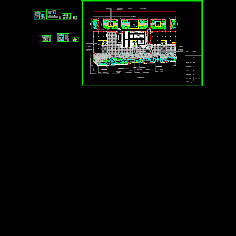 小区绿化施工CAD图纸(雕塑平台)(dwg)