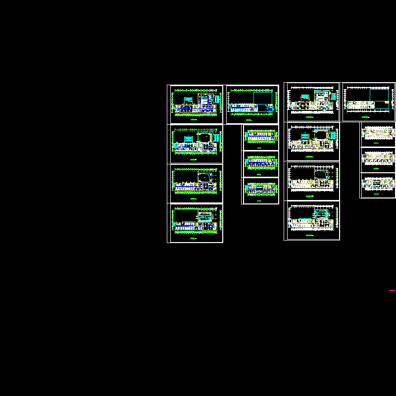 [CAD]8层办公楼空调平面图纸.dwg