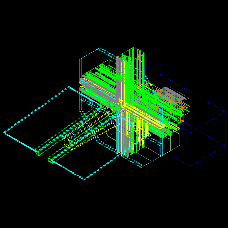 衡锁型单元体模型构造CAD详图纸(dwg)