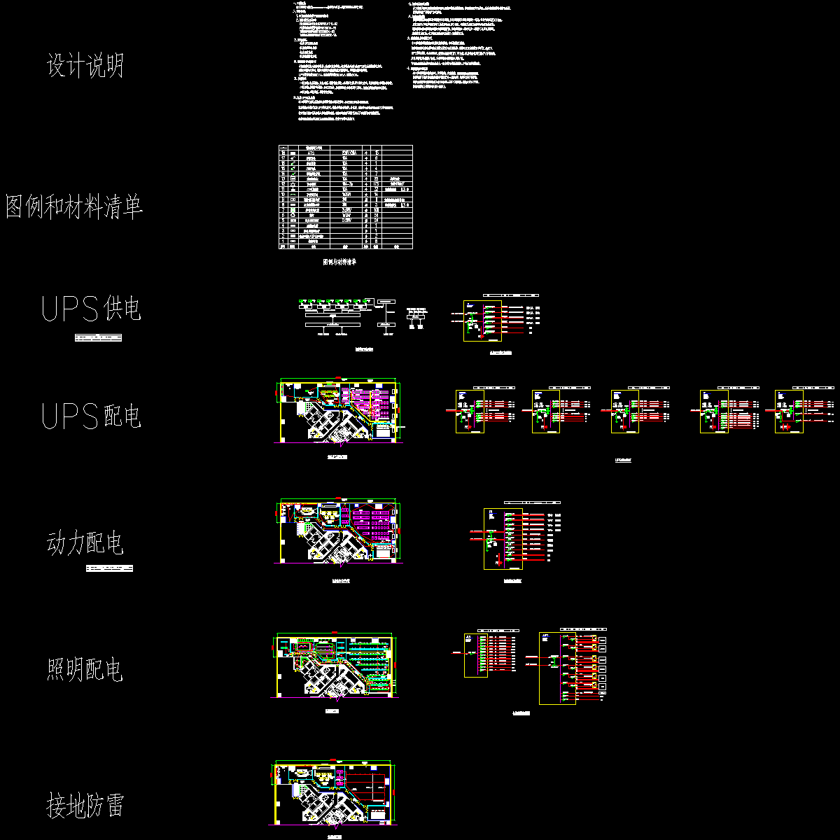 [CAD]数据机房电气设计图纸.dwg