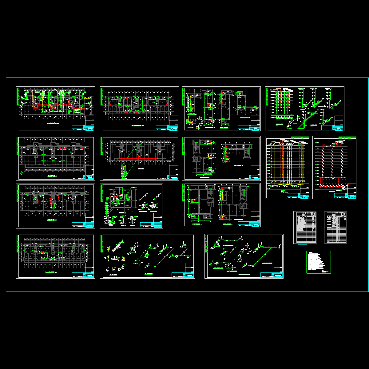 [CAD]上12层住宅楼给排水大样图（设计说明）.dwg