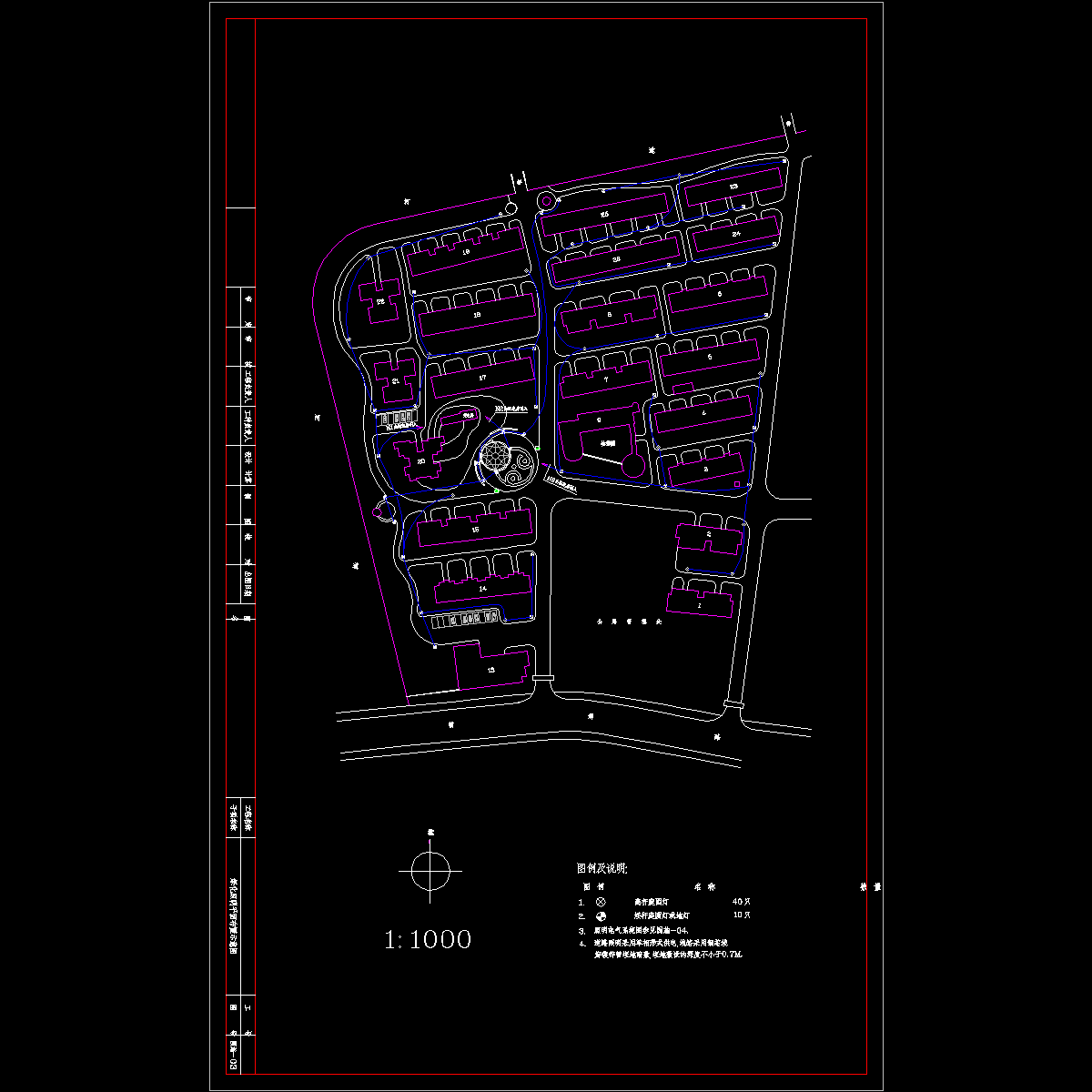 某小区绿化照明平面布置图.dwg