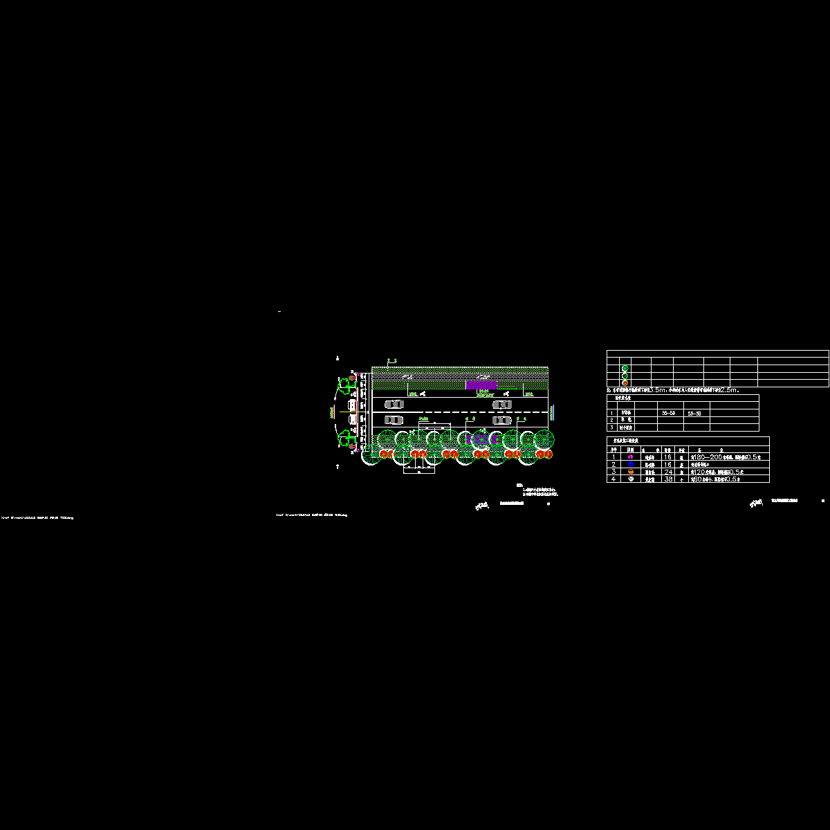 绿化标准段及工程量表.dwg