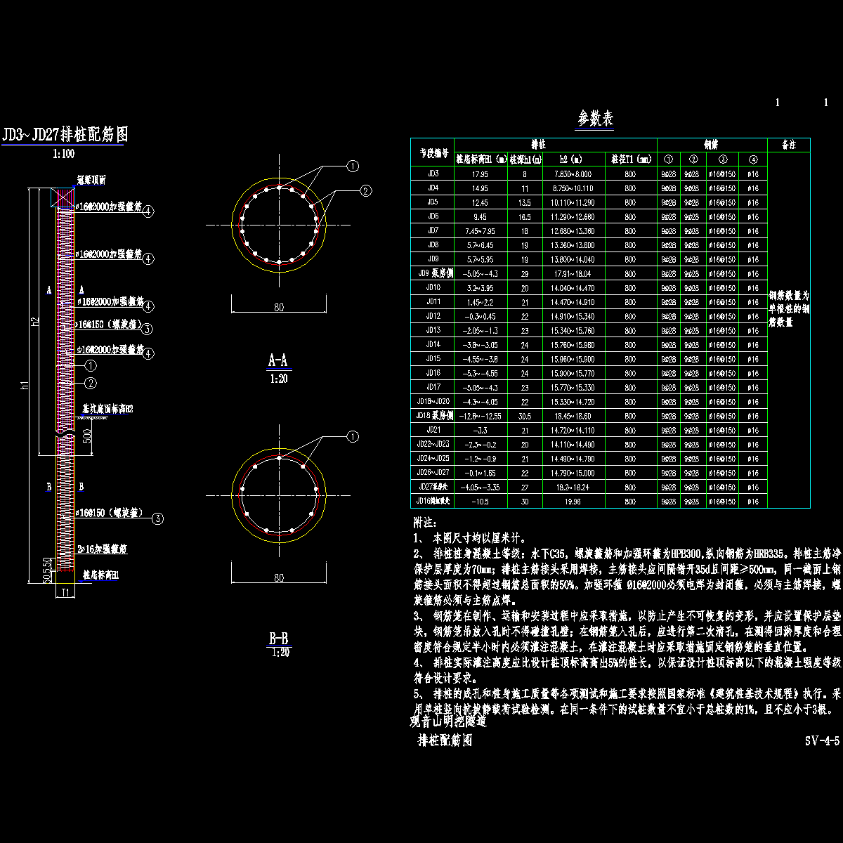 sⅤ-4-5 排桩配筋图.dwg