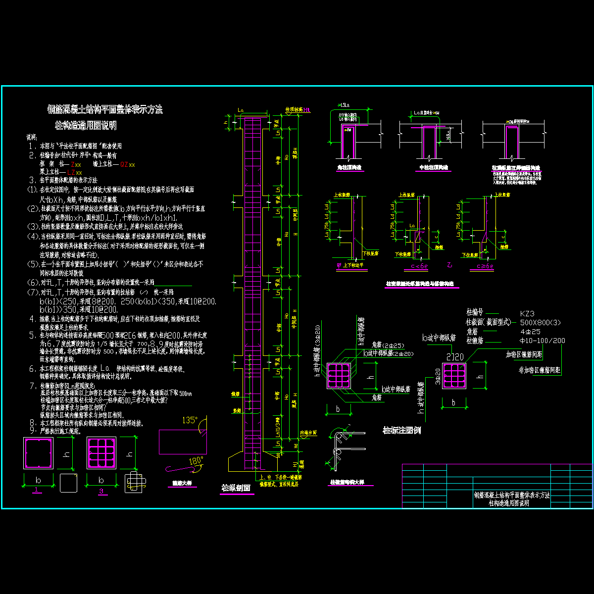 （仿宋简化）平法标注柱说明.dwg